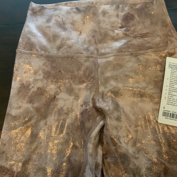 Lululemon Align HR Pant 25" *Shine Diamond Dye Misty Shell Cacao Dot Foil 6, NWT - Picture 2 of 6